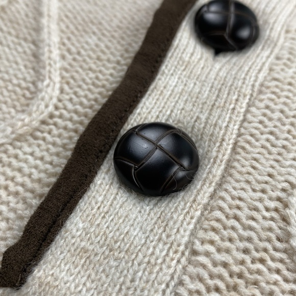 Joseph Abboud Cable/Shaker Knit Mock Neck LS Quarter Button Pullover Sweater - Picture 12 of 16